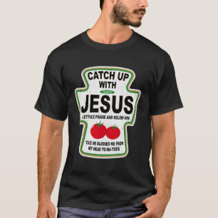 Grunge Christelijk vangt Jezus Ketchup Hoodi op T-shirt