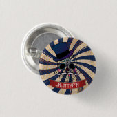 Grunge Circus Sugar Skull Ringmaster Personalised Ronde Button 3,2 Cm (Voorkant /achterkant)