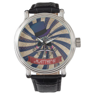 Grunge Circus Suiker Skull Ringmeester Persoonlijk Horloge