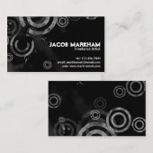 Grunge cirkels - wit visitekaartje (Voorkant / Achterkant)