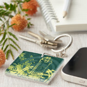 Grunge City Graphic Sleutelhanger (Voorkant Rechts)