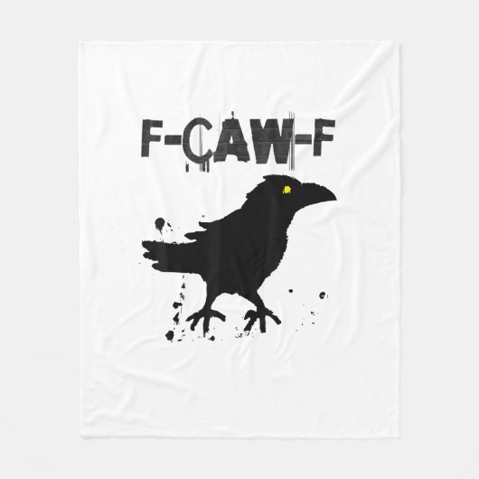 Grunge Coffee F Caw F Crow Humor Creative Style Fleece Deken (Voorkant)