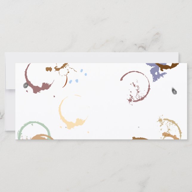 Grunge Coffstain Rack Card Sjabloon (Voorkant)