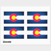 Grunge Colorado drapeau rectangle stickers (Feuille)
