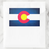 Grunge Colorado drapeau rectangle stickers (Sac)