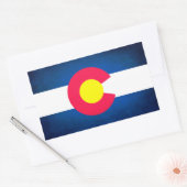 Grunge Colorado drapeau rectangle stickers (Enveloppe)