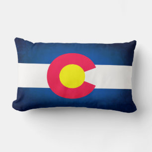 Grunge Colorado vlag lumbaal kussen