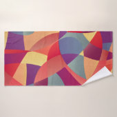 Grunge coloré : Arrière - plan des triangles géomé (Serviette de bain)