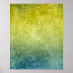 Grunge Colors - Yellow & Blue Poster
