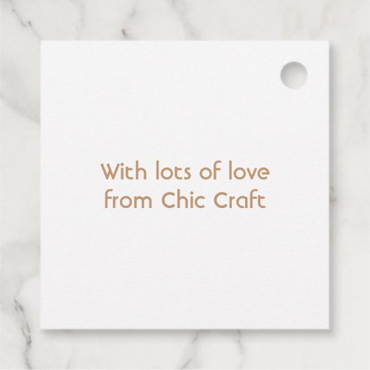 Grunge Copper Patina en Turquoise Bedankjes Labels (Achterkant)