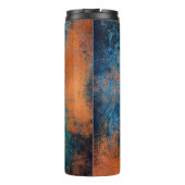 Grunge Copper Patina en Turquoise Distress Thermosbeker (Achterkant)