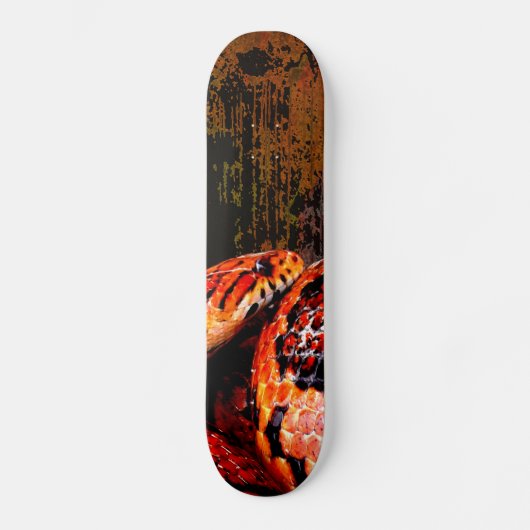 Grunge Corn Snake Coiled Skateboard (Voorkant)