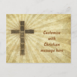 Grunge Cross #3 - Briefkaart horizontale papierstr