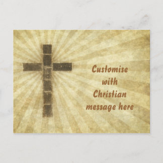 Grunge Cross #3 - Briefkaart horizontale papierstr