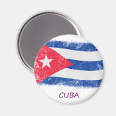 Grunge Cuba Flag Magneet (Voorkant / Achterkant)