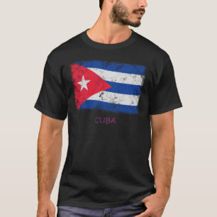 Grunge Cuba Flag T-shirt