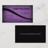 Grunge Curs Carte de visite, Eggplant (Devant / Derrière)