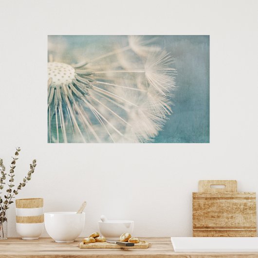 Grunge Dandelion Poster (Keuken)
