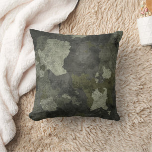 Grunge Dark Camouflage Sierkussen