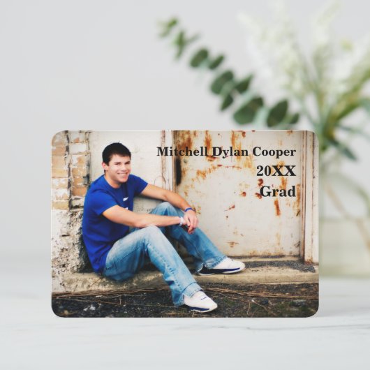 Grunge décontracté - Faire-part 3x5 (Debout devant)