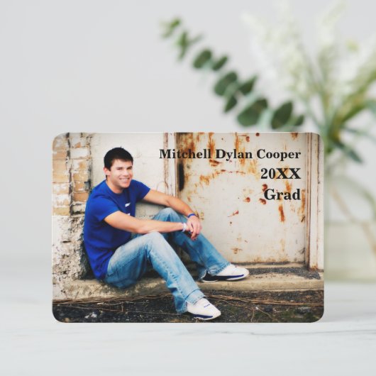 Grunge Décontracté - Faire-part de 3x5 (Debout devant)