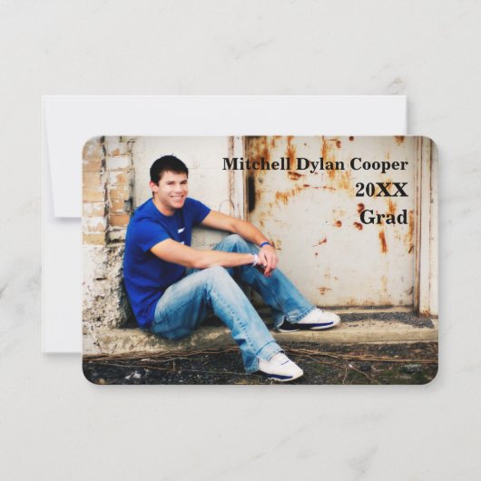 Grunge Décontracté - Faire-part de 3x5 (Devant)