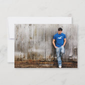 Grunge décontractée - faire-part de l'obtention du (Dos)