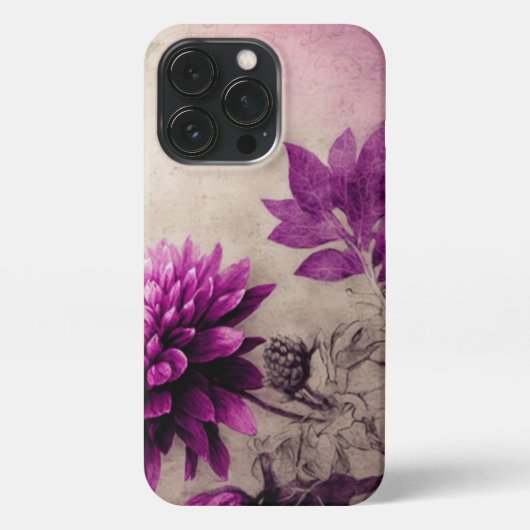 Grunge  Deep Magenta iPhone Hoesje (Achterkant)