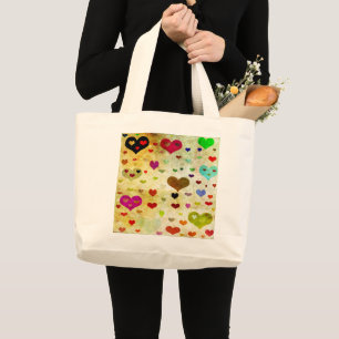 Grunge des Coeurs par Shirley Taylor Grand Sac fou