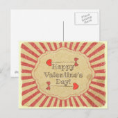 Grunge Design Carte Saint-Valentin (Devant / Derrière)