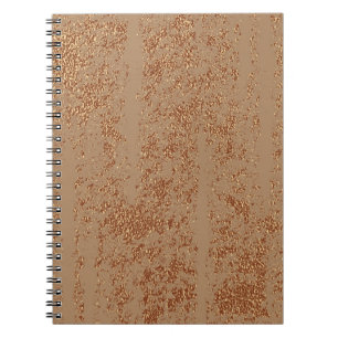 Grunge design. Koperglanzende achtergrond. metaal Notitieboek