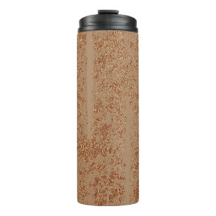Grunge design. Koperglanzende achtergrond. metaal Thermosbeker