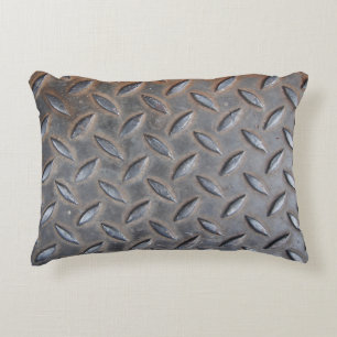 Grunge diamantmetaal, gelaste stalen textuur. accent kussen