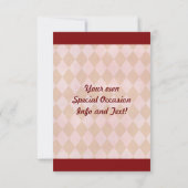 Grunge Diamond Grunge Checkered Custom Invitation Save The Date (Achterkant)