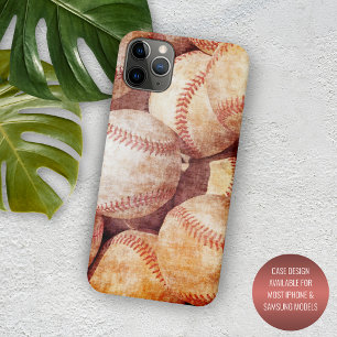 Grunge Dirty  Worn Baseball Sport Balls iPhone 11 Pro Max Hoesje