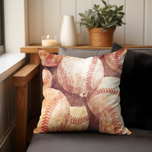 Grunge Dirty Worn Baseball Sport Balls Kussen