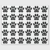 Grunge Distress Dog Paw K-9 Cadeaupapier (Vlak)