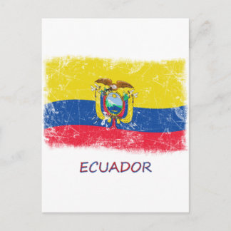 Grunge Ecuador Flag Briefkaart