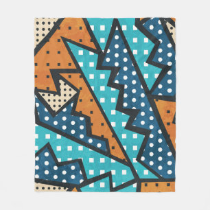 Grunge effect doekpatroon fleece deken