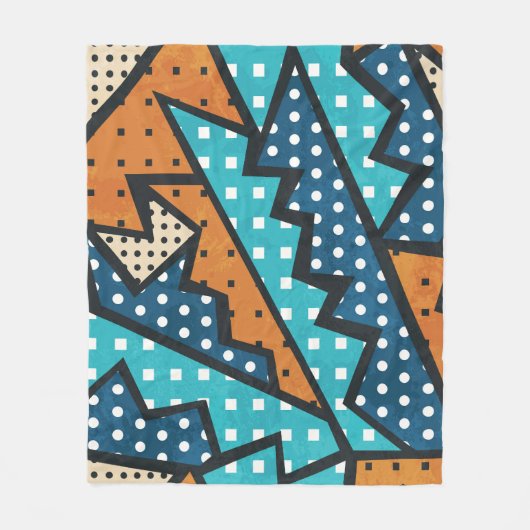 Grunge effect  doekpatroon fleece deken (Voorkant)