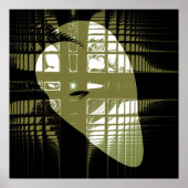 Grunge esthetische fractale kunst poster (Voorkant)