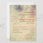 Grunge Été Peacock plume Invitation de la fête de  (Dos)