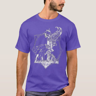 Grunge Fairycore Goth Fairy Skeleton on Mushroom  T-shirt
