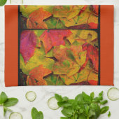 Grunge Fall Leaves Theedoek (Gevouwen)