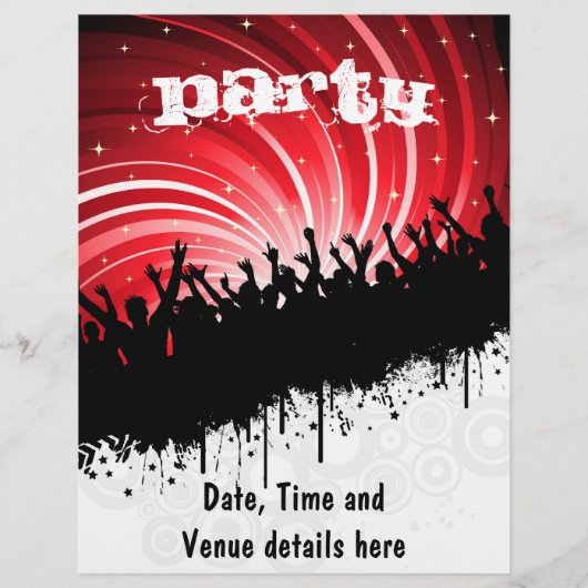 Grunge feestflyer flyer (Voorkant)