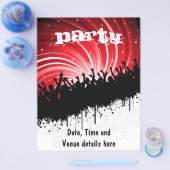 Grunge feestflyer flyer (Enkel)