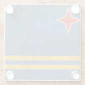 Grunge Flag van Aruba (Nederland) Glazen Onderzetter (Achterkant)