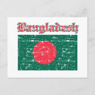 Grunge Flag van Bangladesh Briefkaart
