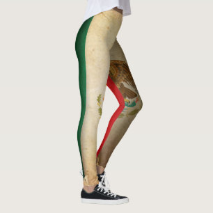 Grunge Flag van Mexico Leggings