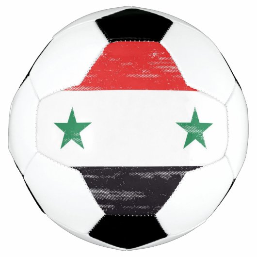 Grunge Flag van Syrië. Voetbal (Voorkant)